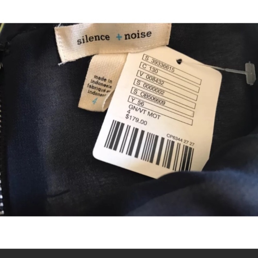 🛍Silence + Noise Dress Floral Green Sz 4 Organza - Picture 5 of 7